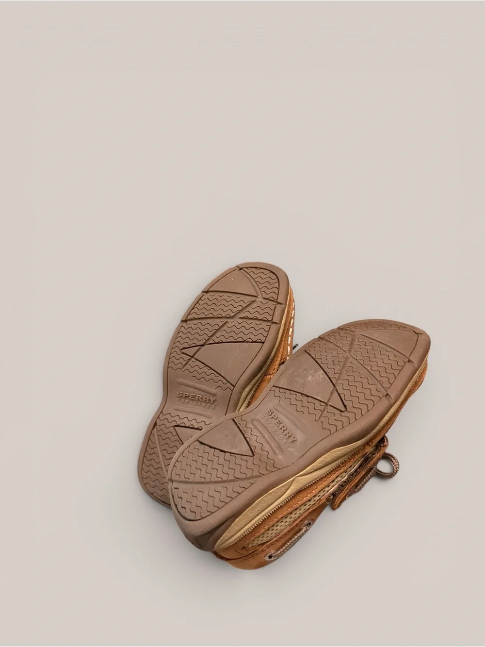 Sperry Top Sider brown leather boat shoes kids 5.5M